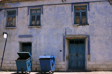 Image showing Unoccupied Ancient Blue House