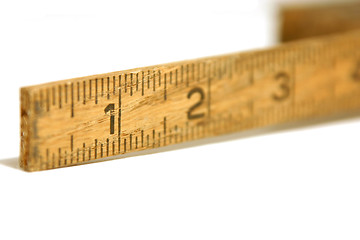 Image showing Close Up on an Old Measuring Tape / Ruler