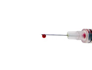 Image showing needle and blood drop