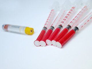 Image showing Insulin syringes