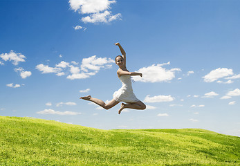 Image showing jumping woman