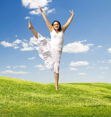 Image showing jumping woman