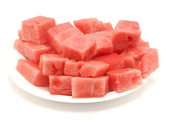 Image showing watermelon cubes