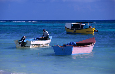 Image showing Small Boats - Saona island - Dominican republic