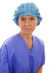 Image showing  female doctor or nurse in medical scrub clothes with operating 