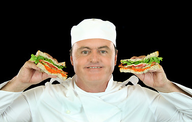 Image showing Sandwich Holding Chef