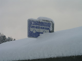 Image showing Frozen Bus Sign