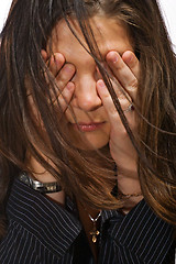 Image showing woman with closed eyes