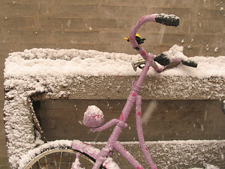 Image showing Pink bike