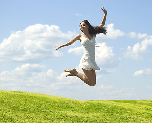 Image showing jumping woman