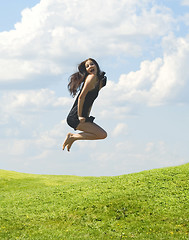 Image showing jumping woman