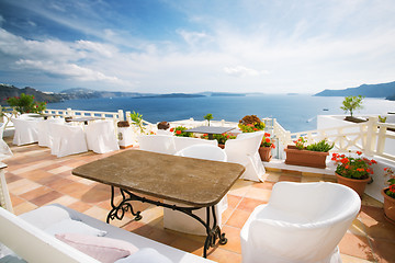 Image showing santorini cafe