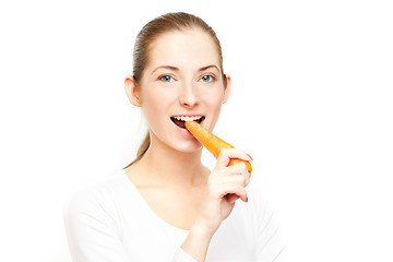 Image showing eating carrot