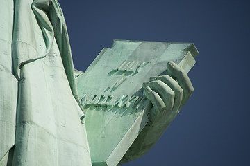 Image showing Book Held by the Statue of Liberty