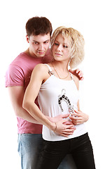 Image showing Young couple posing