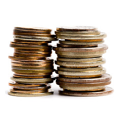 Image showing two coins stacks