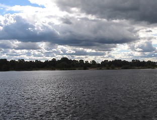 Image showing land over river