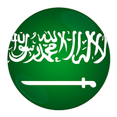 Image showing Saudi arabia button with flag
