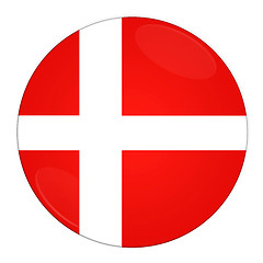 Image showing Denmark button with flag