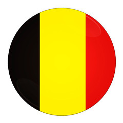 Image showing Belgium button with flag