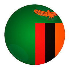 Image showing Zambia button with flag