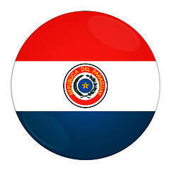 Image showing Paraguay button with flag