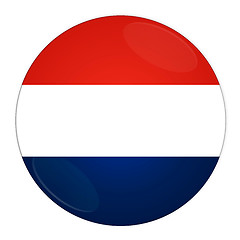 Image showing Luxembourg button with flag