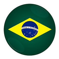 Image showing Brazil button with flag