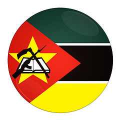 Image showing Mozambique button with flag