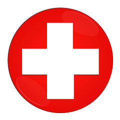 Image showing Switzerland button with flag