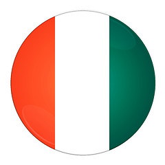 Image showing Cote d'Ivoire  button with flag