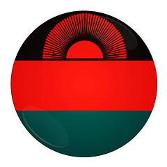 Image showing Malawi button with flag
