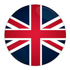 Image showing Britain button with flag