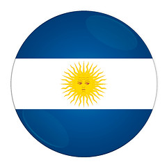 Image showing Argentina button with flag