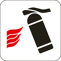 Image showing Fire extinguisher sign