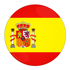 Image showing Spain button with flag