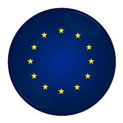 Image showing European union  button with flag