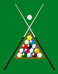 Image showing Billiard pool illustration