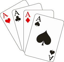 Image showing Four aces