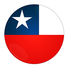 Image showing Chile button with flag