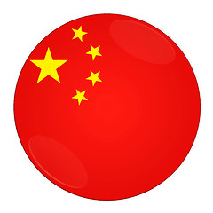 Image showing China button with flag