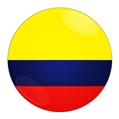 Image showing Colombia button with flag