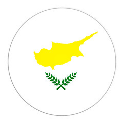 Image showing Cyprus  button with flag