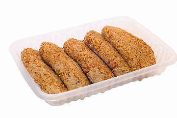 Image showing Half-finished: fish cakes