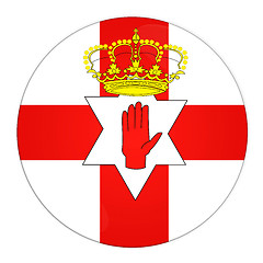 Image showing Nothern Ireland  button with flag