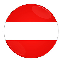 Image showing Austria button with flag