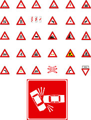 Image showing Vector traffic  signs