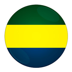 Image showing Gabon button with flag