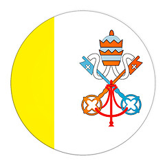 Image showing Vatican button with flag