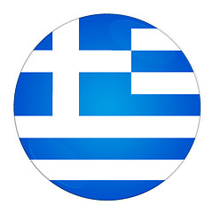 Image showing Greece button with flag